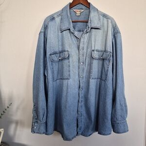 Classic Denim Button Down Shirt for Men